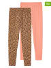 vertbaudet 2-delige set: leggings ''Elise'' oranje/beige