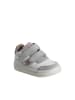 vertbaudet Leren sneakers grijs/wit