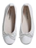vertbaudet Leder-Ballerinas in Weiß