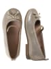 vertbaudet Leren ballerina's beige/goudkleurig
