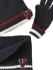 vertbaudet 3-delige winterset donkerblauw/rood/wit