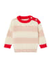 vertbaudet Sweter w kolorze kremowo-jasnoróżowo-czerwonym
