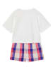 vertbaudet Pyjama wit/rood/blauw