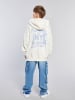 vertbaudet Hoodie in Creme/ Hellblau