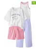 vertbaudet 2er-Set: Pyjamas in Rosa/ Lila/ Creme