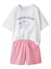 vertbaudet 2er-Set: Pyjamas in Rosa/ Lila/ Creme