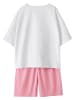 vertbaudet 2er-Set: Pyjamas in Rosa/ Lila/ Creme