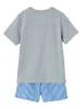 vertbaudet 2er-Set: Pyjamas in Hellblau/ Grau/ Weiß