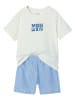 vertbaudet 2er-Set: Pyjamas in Hellblau/ Grau/ Weiß
