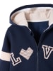 vertbaudet Sweatjacke in Dunkelblau/ Rosa