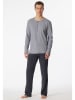 Schiesser Pyjama in Grau/ Anthrazit