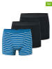 Schiesser Bokserki (3 pary) w kolorze czarno-niebieskim