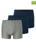 Schiesser 3er-Set: Boxershorts in Grün/ Dunkelblau