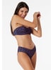 Schiesser Bikini-Hose in Dunkelblau/ Rot