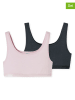 Schiesser 2er-Set: Bustiers in Rosa/ Dunkelblau