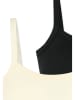 Schiesser 2er-Set: Bustiers in Creme/ Schwarz