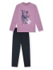 Schiesser Pyjama donkerblauw/paars
