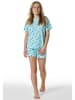 Schiesser Pyjama in Türkis