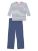 Schiesser Pyjama blauw/grijs