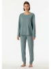 Schiesser Pyjama in Türkis