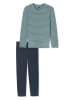 Schiesser Pyjama in Türkis/ Dunkelblau