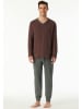 Schiesser Pyjama bruin/grijs