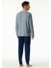 Schiesser Pyjama lichtblauw/donkerblauw