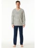 Schiesser Pyjama crème/donkerblauw