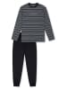 Schiesser Pyjama zwart/grijs