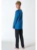 Schiesser Pyjama zwart/blauw