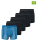 Schiesser 5er-Set: Boxershorts in Blau/ Schwarz