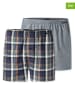 Schiesser 2-delige set: boxershorts paars/grijs