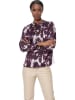 creation L Blouse auberginekleurig/wit