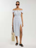 BIG STAR Sukienka w kolorze błękitno-białym