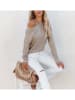 Milan Kiss Sweatshirt in Beige