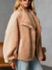 Milan Kiss Fleecejacke in Hellbraun/ Beige