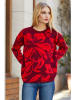 Milan Kiss Pullover in Rot/ Bunt