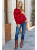Milan Kiss Pullover in Rot/ Bunt