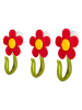 Vigar 3-delige set: haken "Red Tulip" groen/rood/geel - (L)11,5 cm