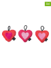 Vigar 3-delige set: reinigingssponzen "True Love" roze/oranje - (L)10 x (B)9,5 cm