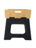 Vigar Hocker in Schwarz/ Hellbraun - (H)27 cm