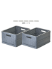 Vigar 2er-Set: Aufbewahrungskisten in Grau - 32 l
