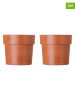 Vigar 2er-Set: Blumentöpfe "Urban garden" in Terrakota - (H)16 x Ø 17,5 cm