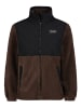 Sublevel Fleecejacke in Dunkelbraun/ Schwarz
