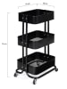 IDOMYA Essentials Rollwagen in Schwarz - (B)44 x (H)75 x (T)36 cm