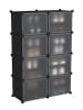 IDOMYA Essentials Schuhschrank in Schwarz - (B)83 x (H)122 x (T)32 cm