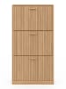 IDOMYA Essentials Schuhschrank "Faustine" in Hellbraun - (B)60 x (H)113 x (T)24 cm