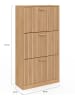 IDOMYA Essentials Schuhschrank "Faustine" in Hellbraun - (B)60 x (H)113 x (T)24 cm
