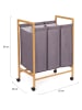 IDOMYA Essentials Wäschekorb in Hellbraun/ Grau - (B)61 x (H)83 x (T)40 cm