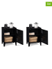 IDOMYA Essentials 2er-Set: Nachttische in Schwarz - (B)40 x (H)53 x (T)30 cm